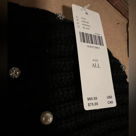 Anthropologie Black Pearl-Embellished Hat - Picture 8 of 16